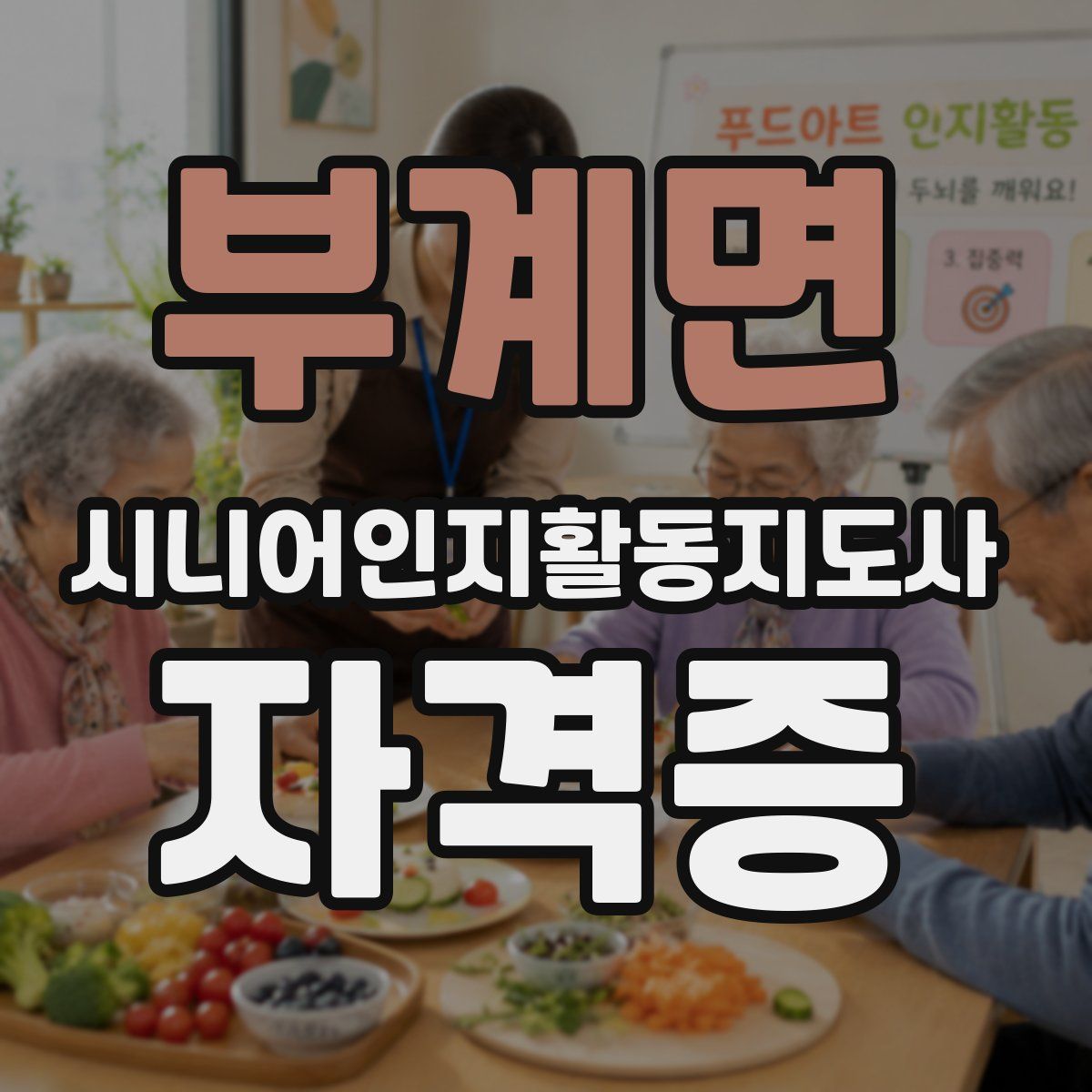 부계면 시니어인지활동지도사 자격증