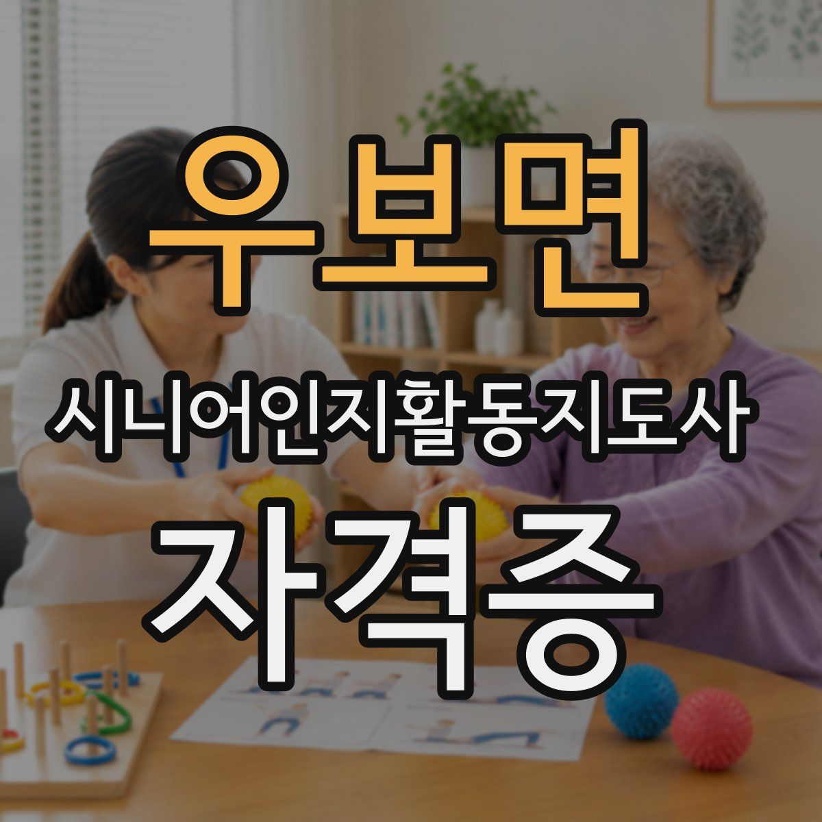 우보면 시니어인지활동지도사 자격증