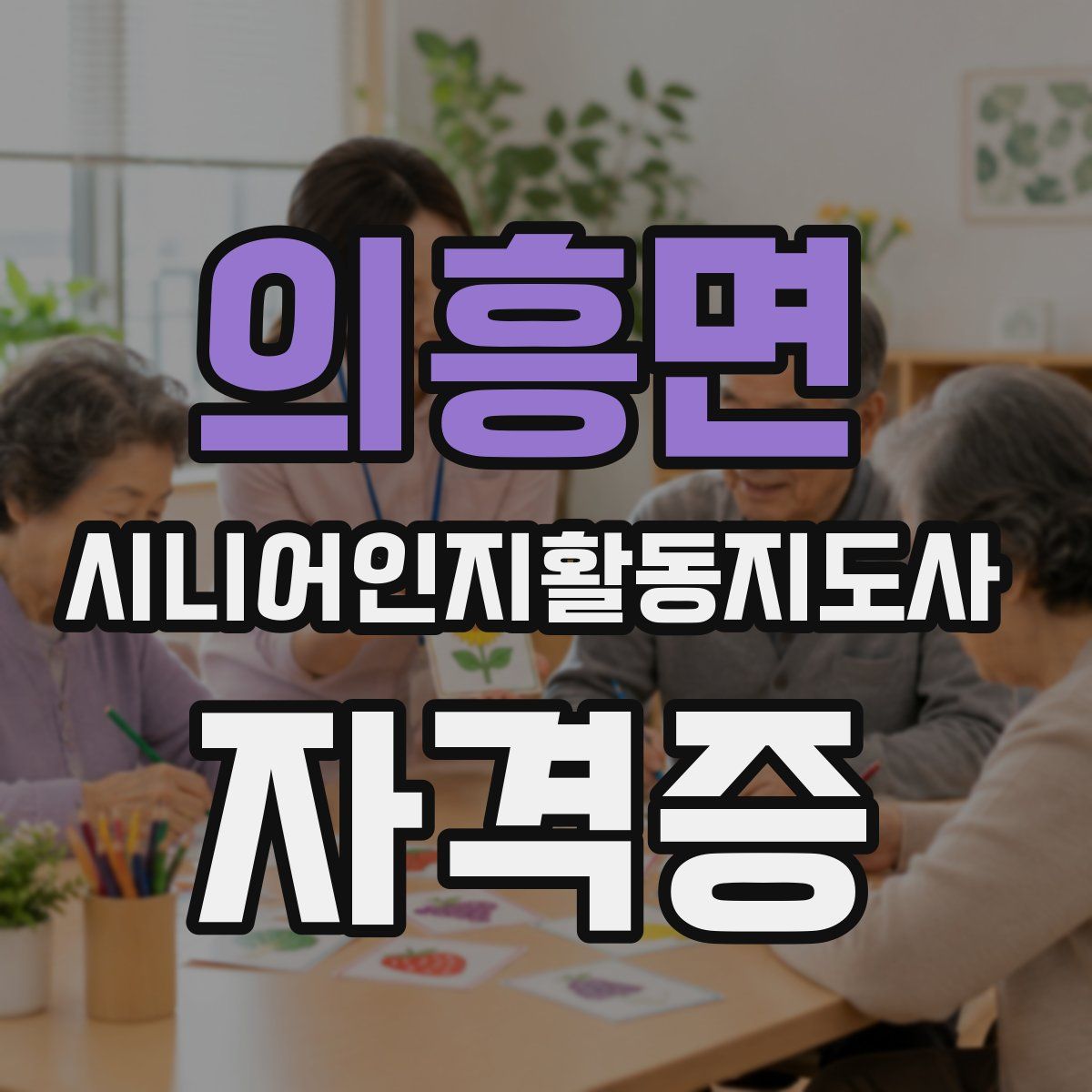 의흥면 시니어인지활동지도사 자격증