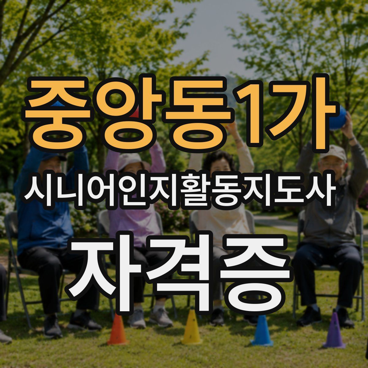 중앙동1가 시니어인지활동지도사 자격증