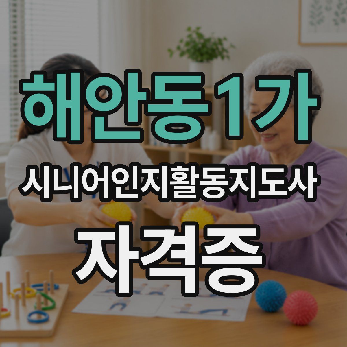 해안동1가 시니어인지활동지도사 자격증