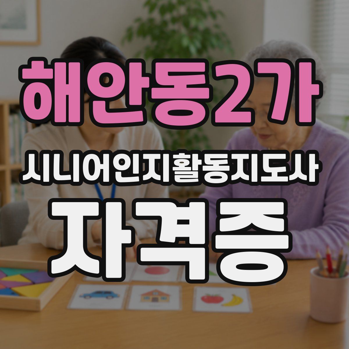 해안동2가 시니어인지활동지도사 자격증