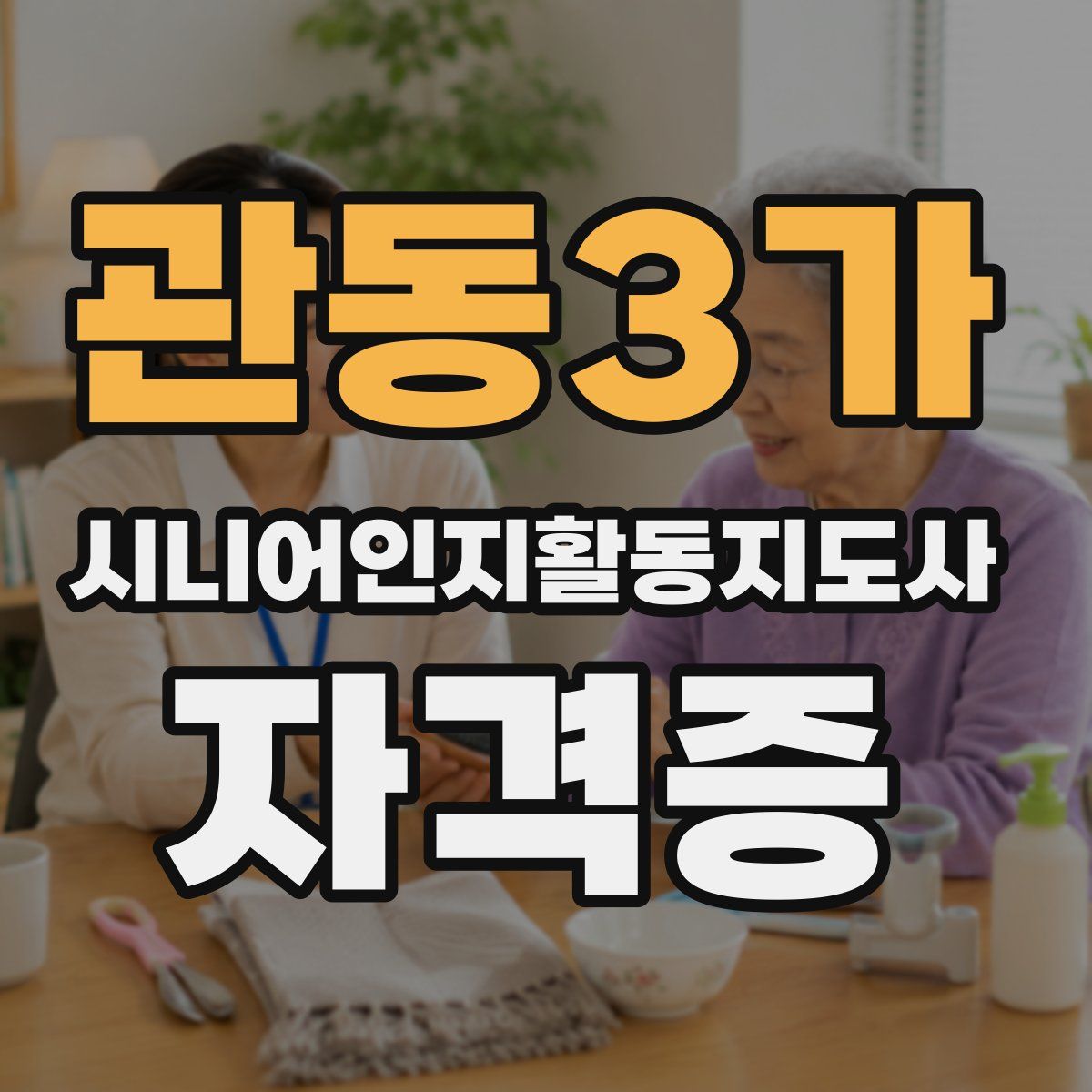 관동3가 시니어인지활동지도사 자격증