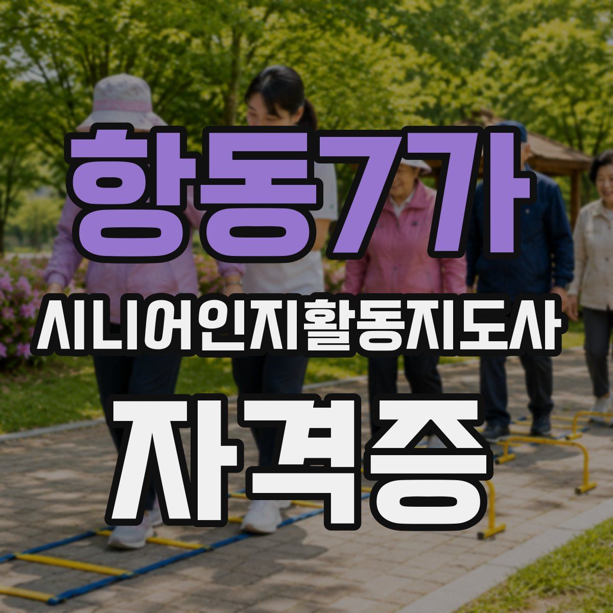 항동7가 시니어인지활동지도사 자격증