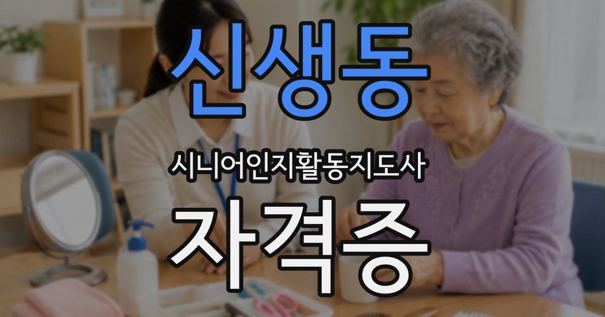 신생동 시니어인지활동지도사 자격증