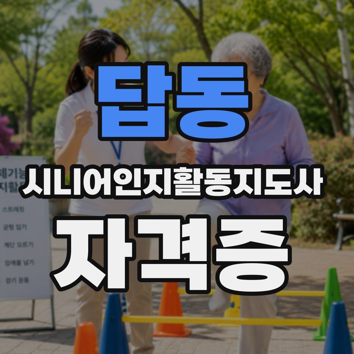답동 시니어인지활동지도사 자격증