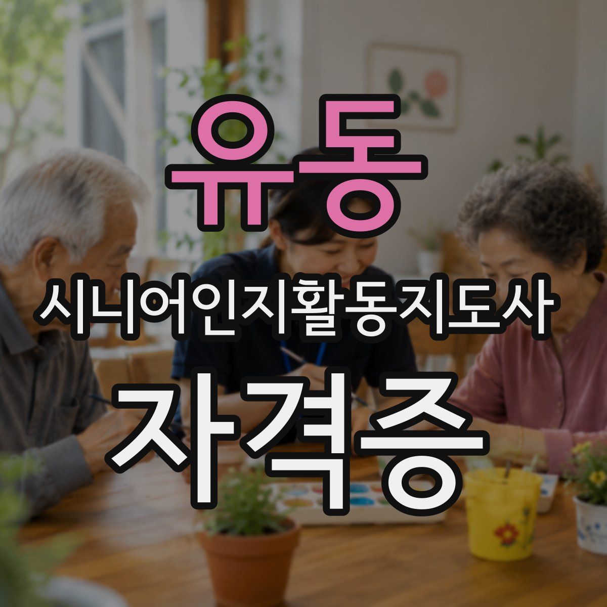 유동 시니어인지활동지도사 자격증