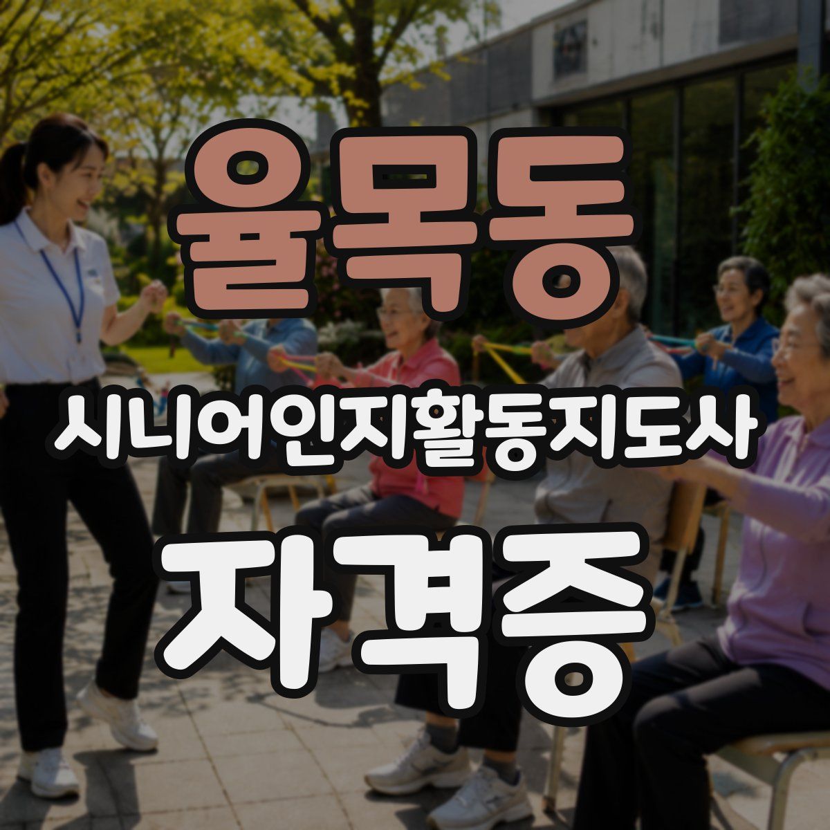 율목동 시니어인지활동지도사 자격증