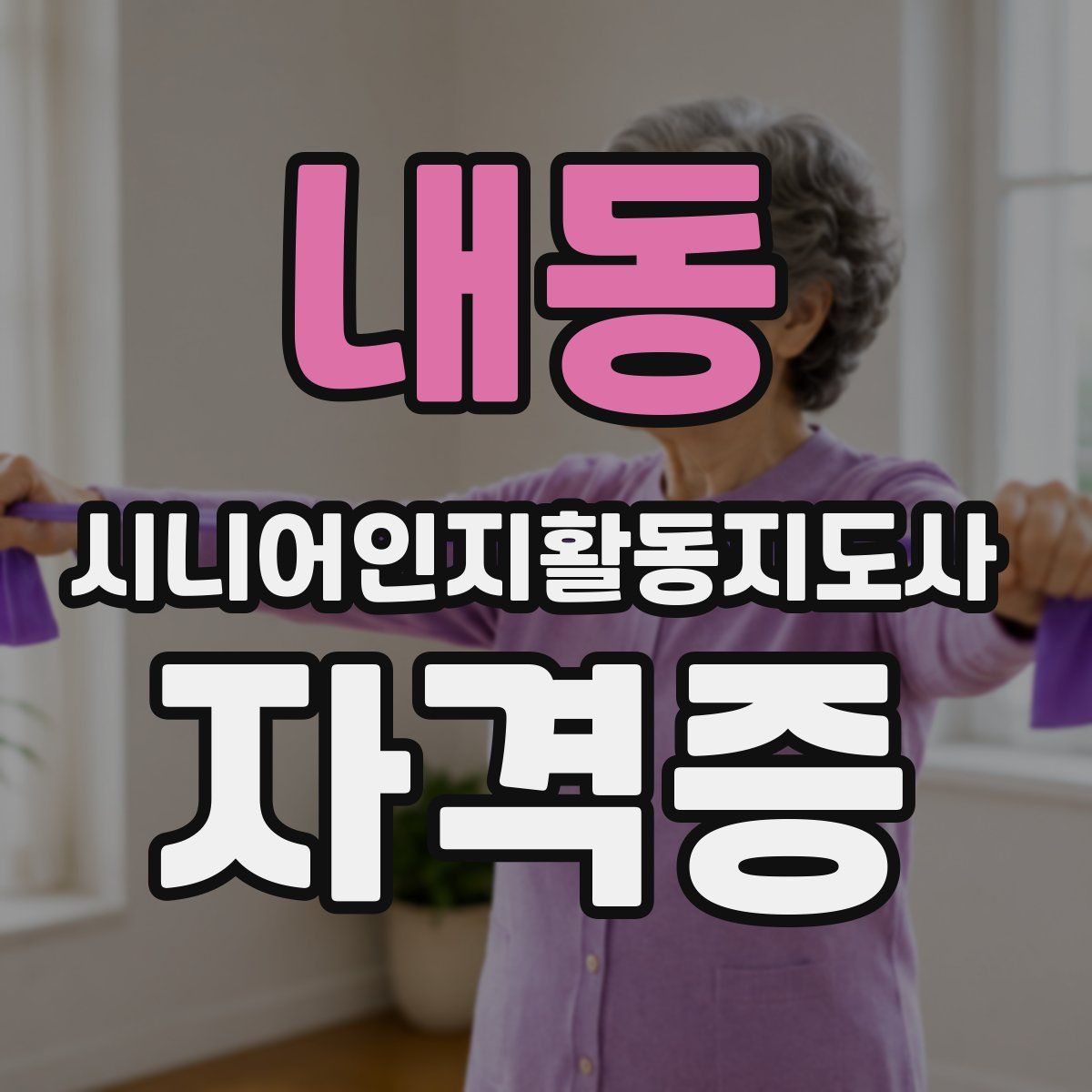 내동 시니어인지활동지도사 자격증