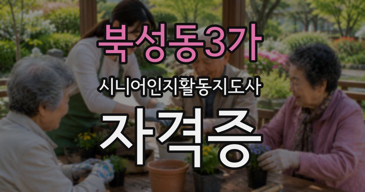 북성동3가 시니어인지활동지도사 자격증