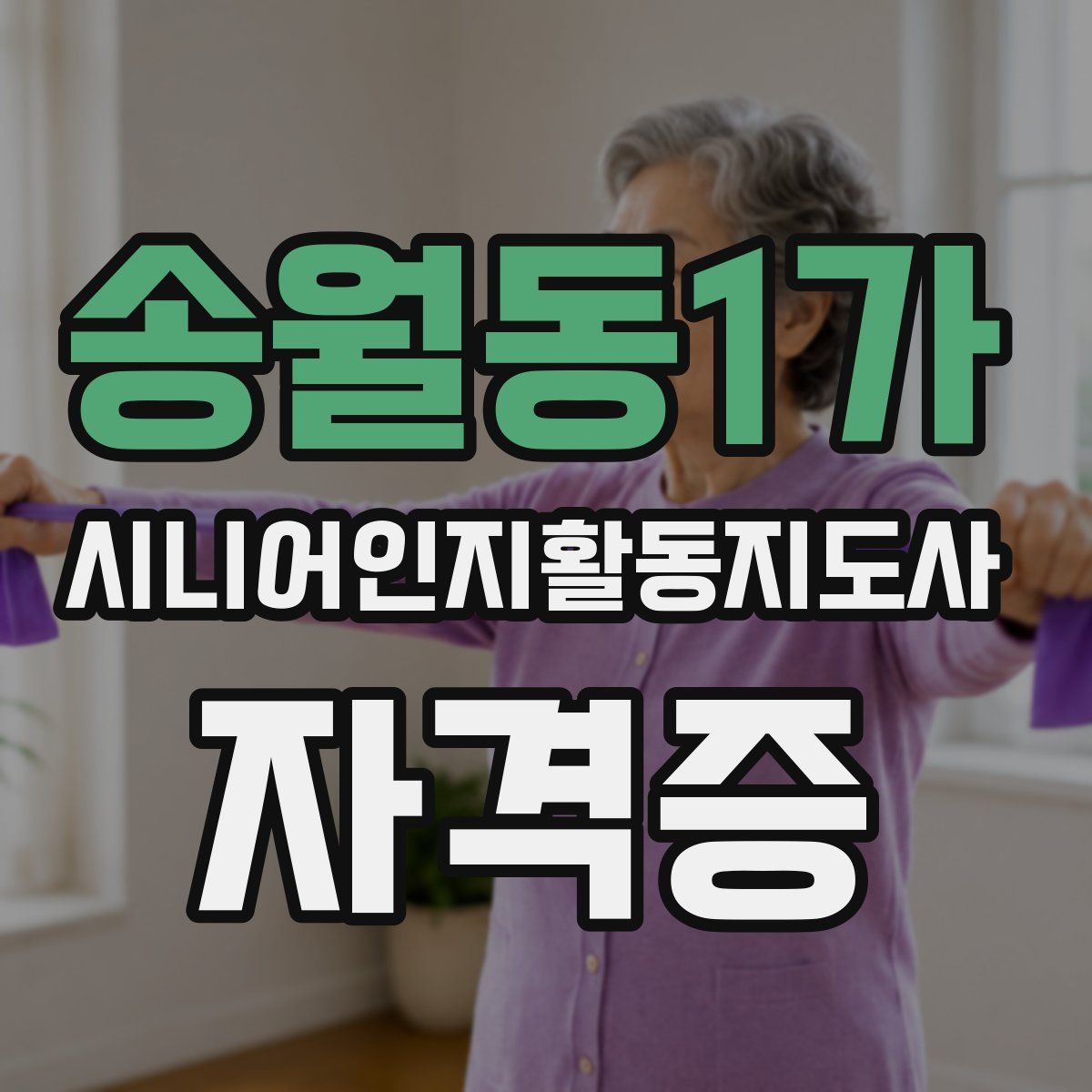 송월동1가 시니어인지활동지도사 자격증
