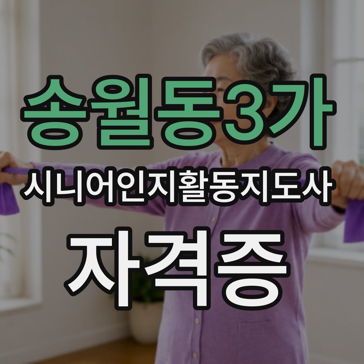 송월동3가 시니어인지활동지도사 자격증