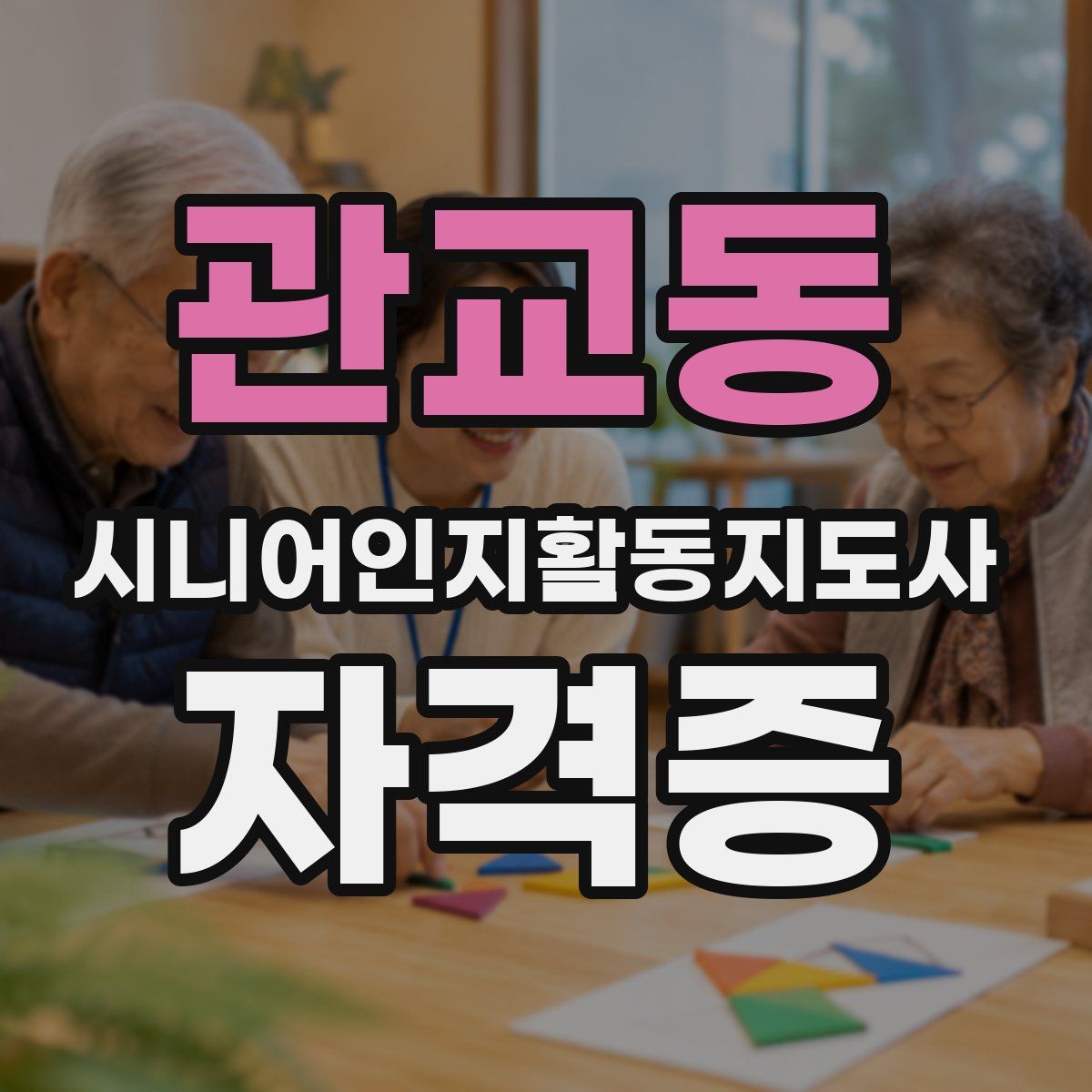 관교동 시니어인지활동지도사 자격증