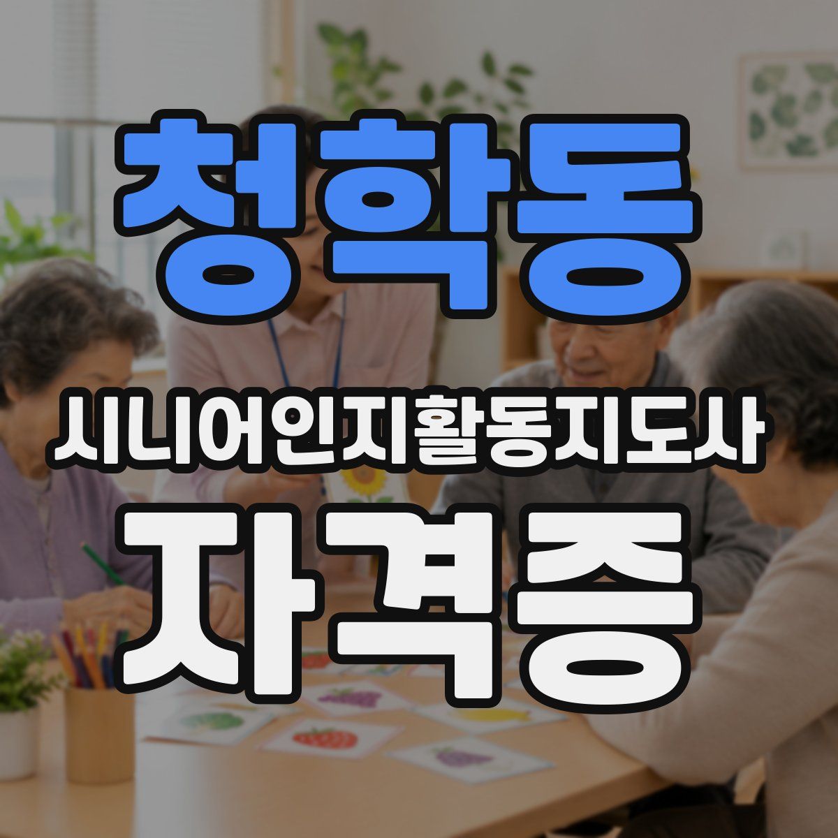 청학동 시니어인지활동지도사 자격증