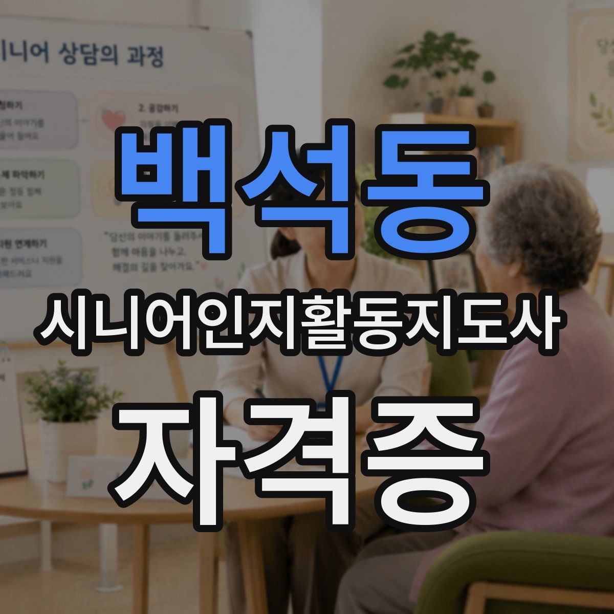 백석동 시니어인지활동지도사 자격증