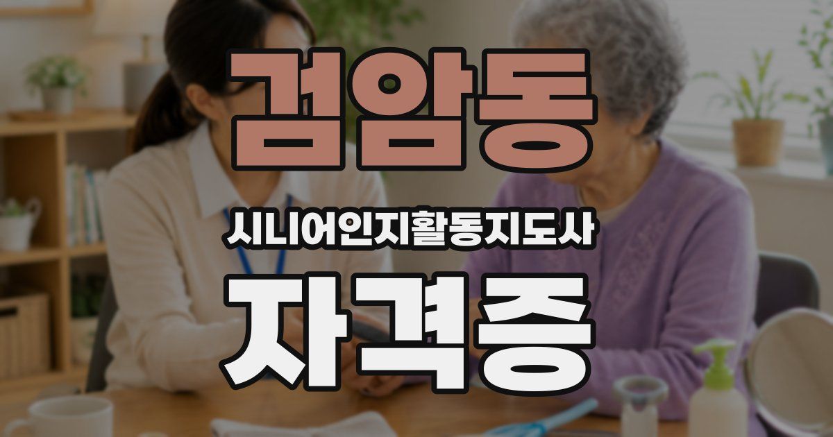 검암동 시니어인지활동지도사 자격증