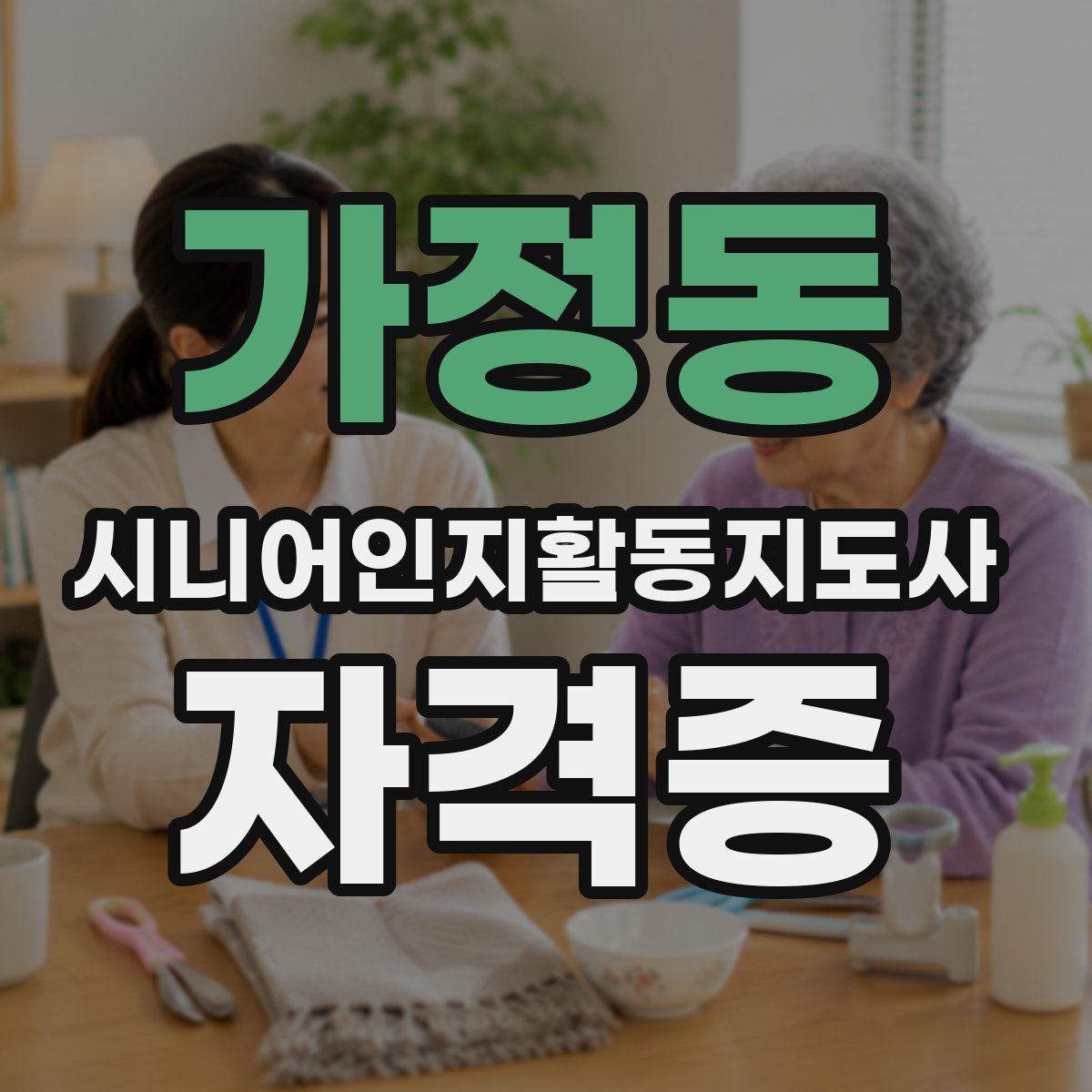 가정동 시니어인지활동지도사 자격증