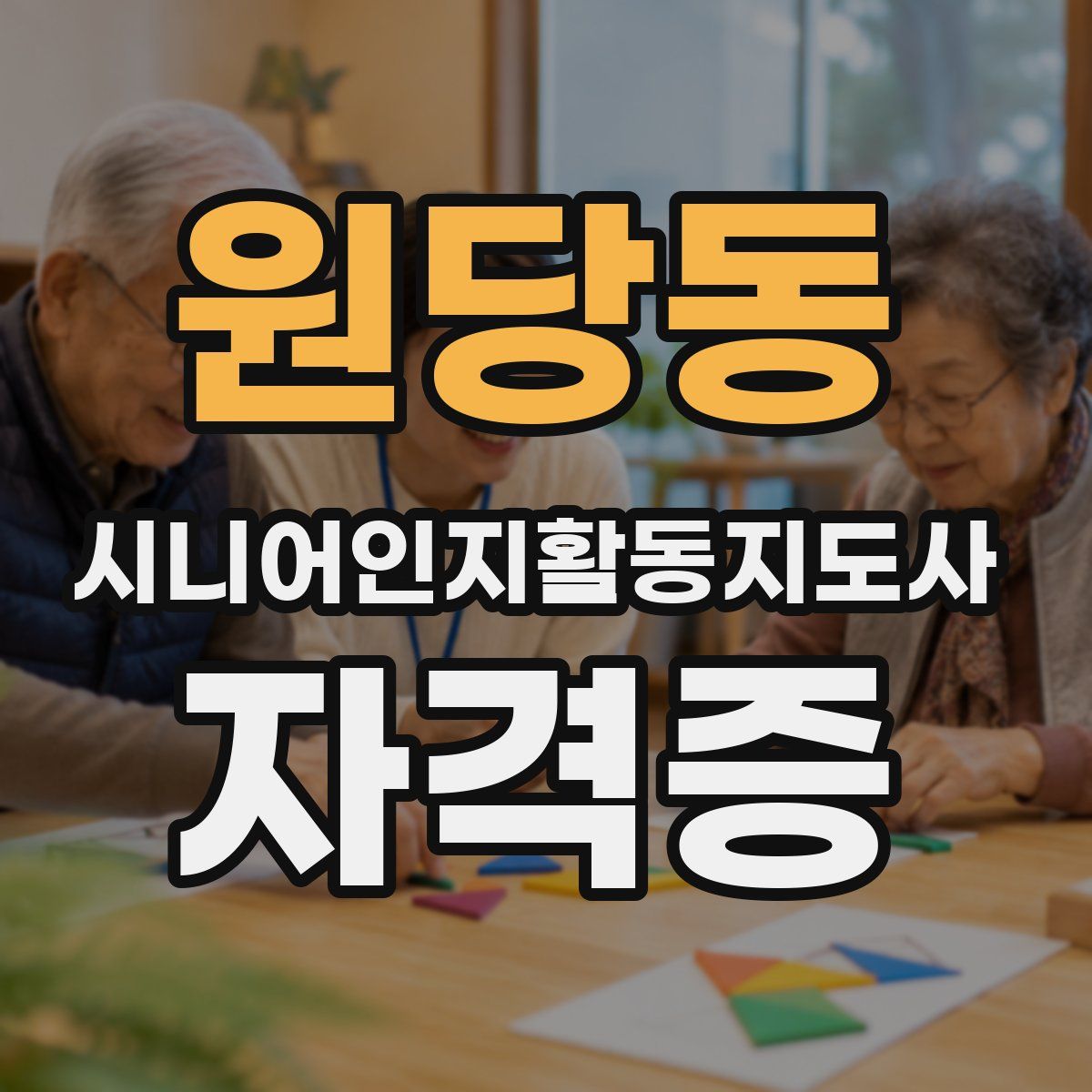 원당동 시니어인지활동지도사 자격증