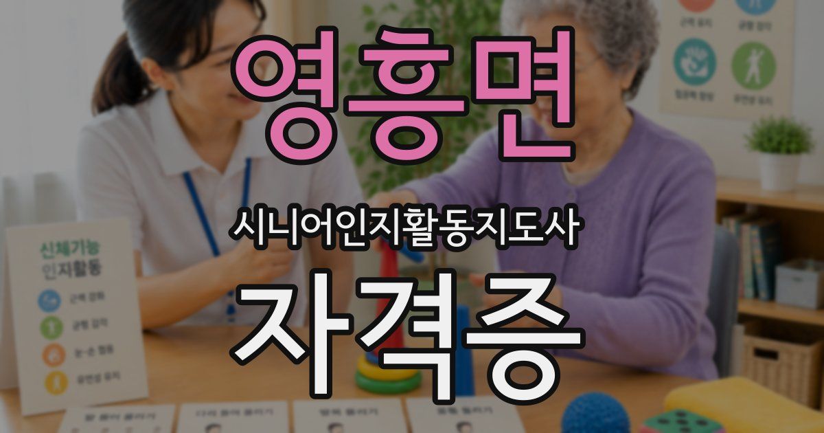 영흥면 시니어인지활동지도사 자격증