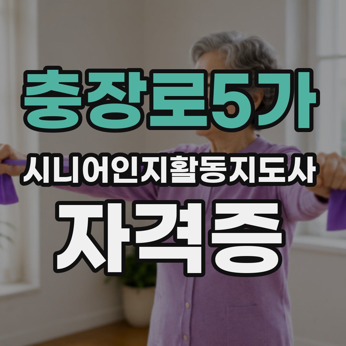 충장로5가 시니어인지활동지도사 자격증