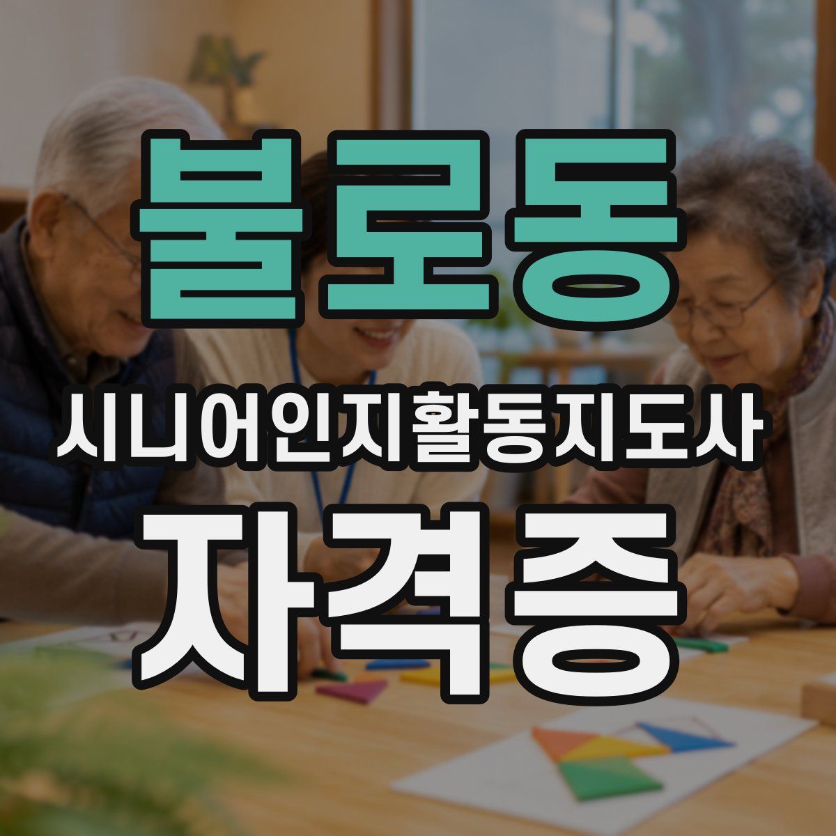 불로동 시니어인지활동지도사 자격증