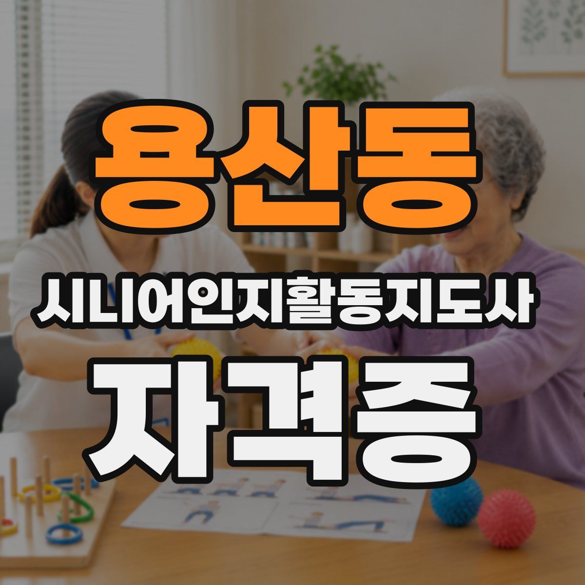 용산동 시니어인지활동지도사 자격증