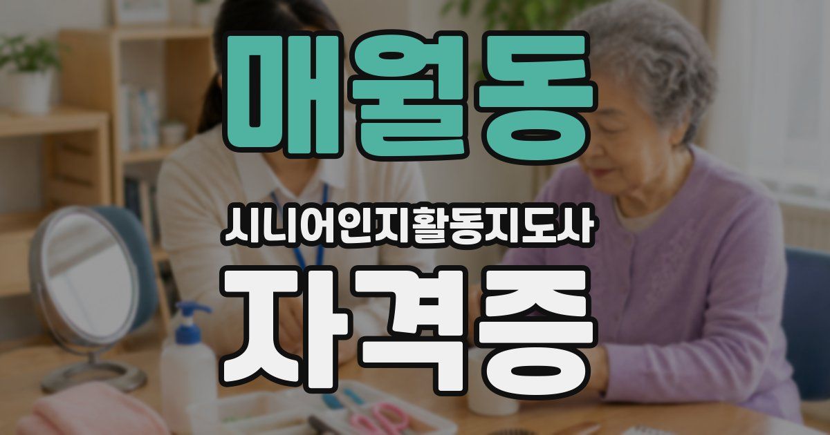 매월동 시니어인지활동지도사 자격증