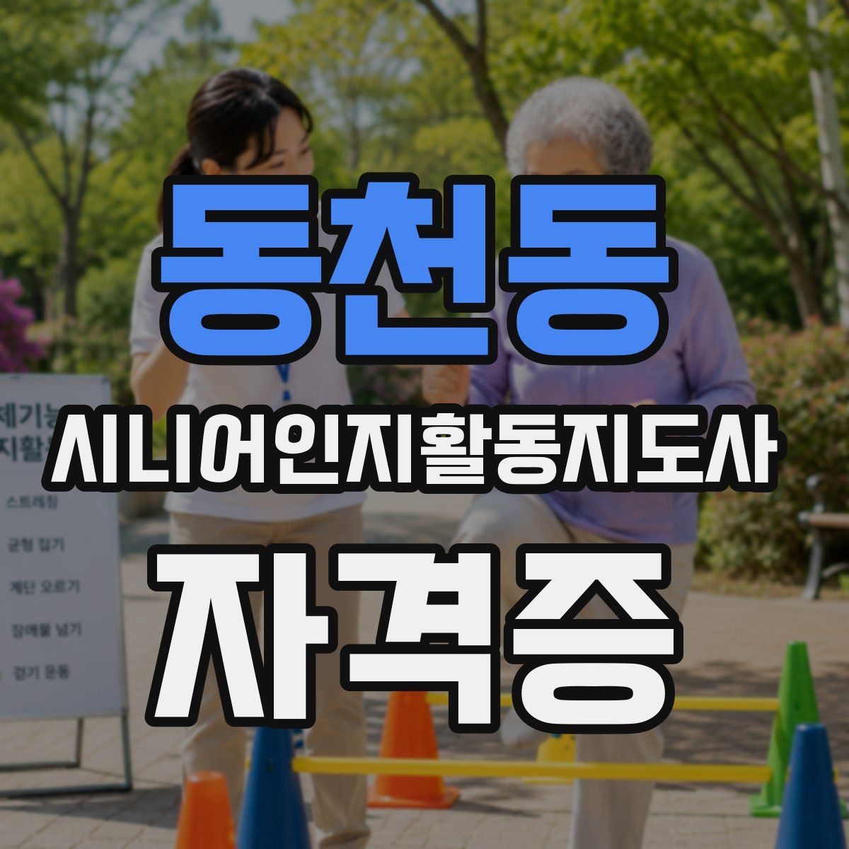 동천동 시니어인지활동지도사 자격증