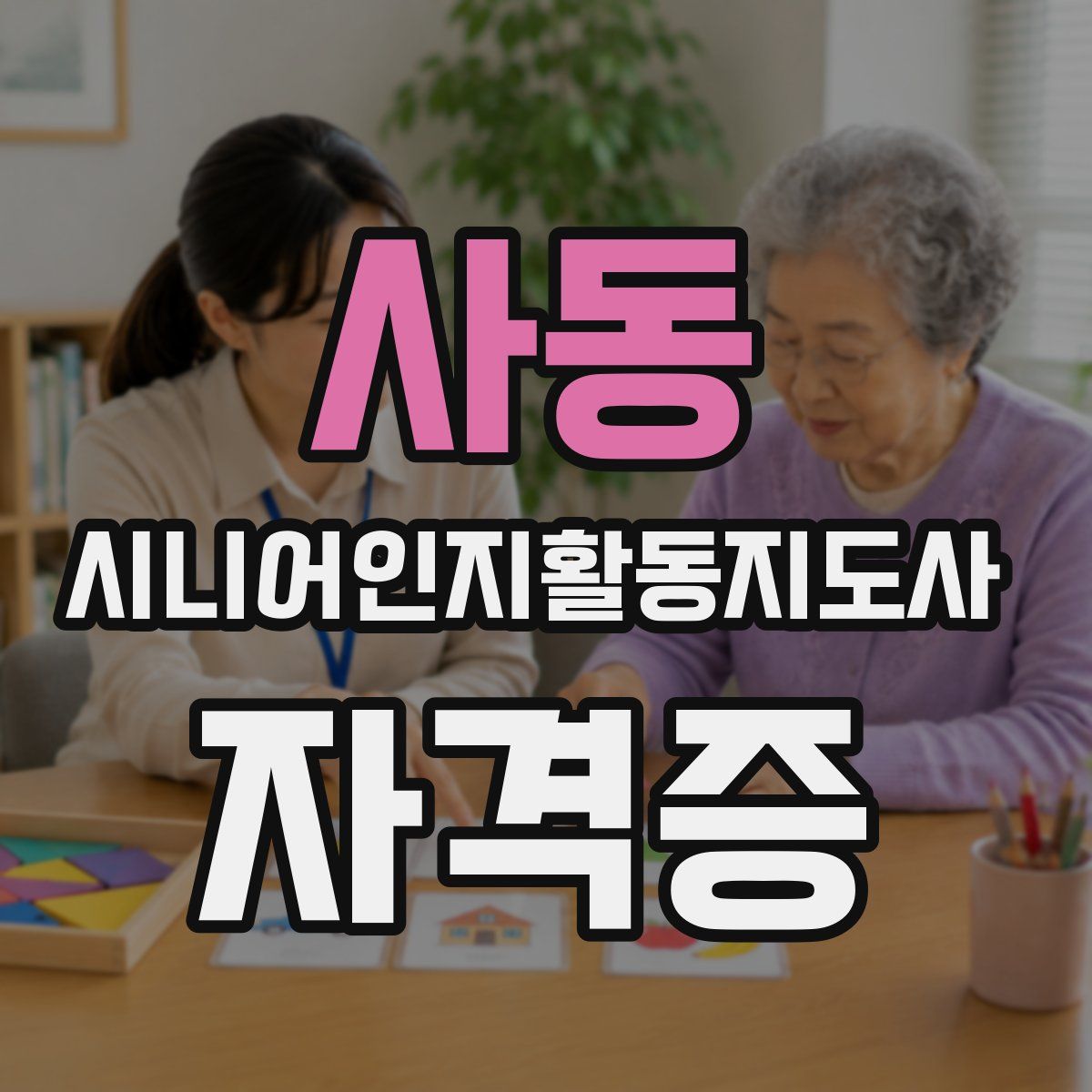 사동 시니어인지활동지도사 자격증