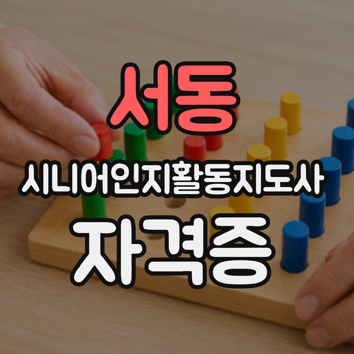 서동 시니어인지활동지도사 자격증