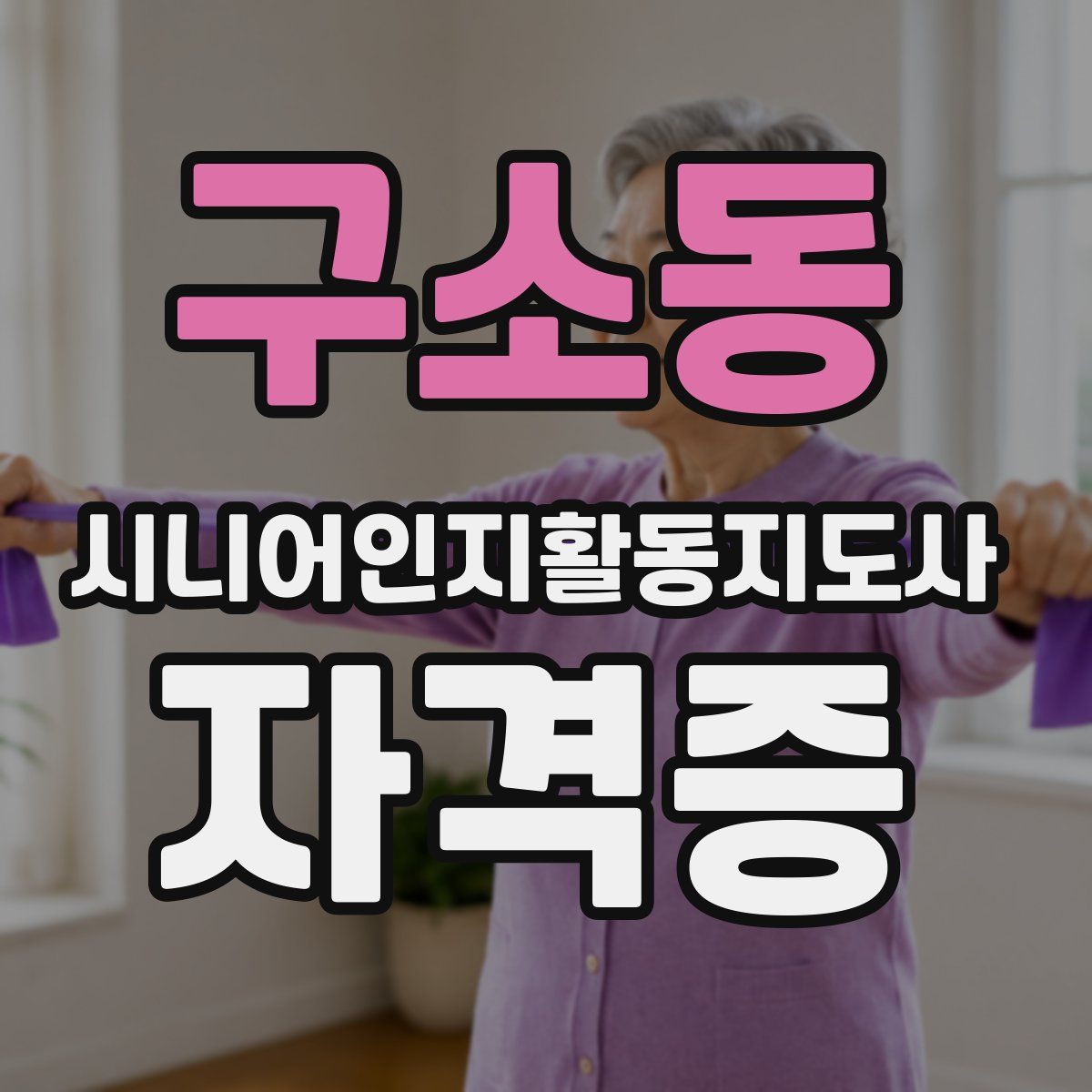 구소동 시니어인지활동지도사 자격증
