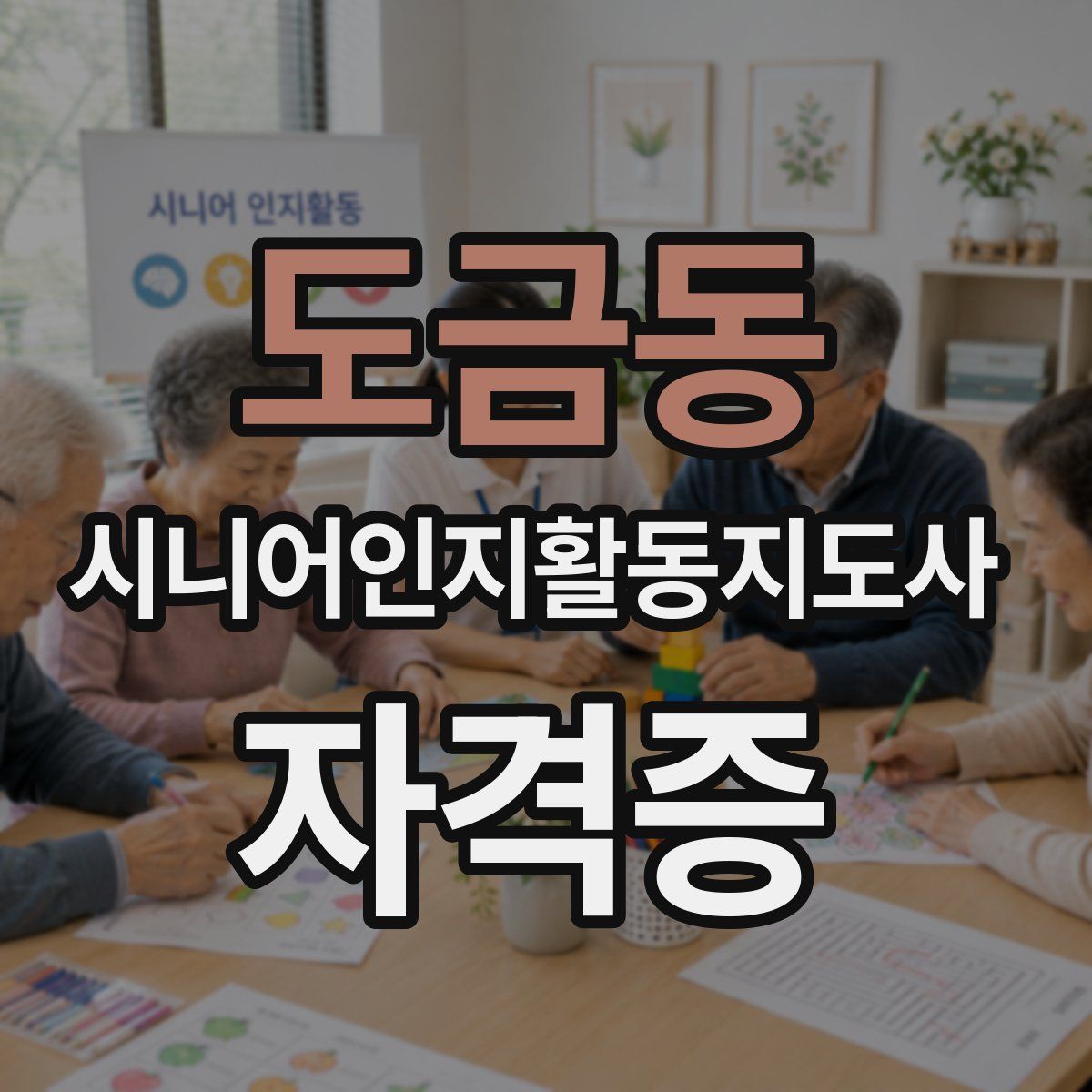 도금동 시니어인지활동지도사 자격증
