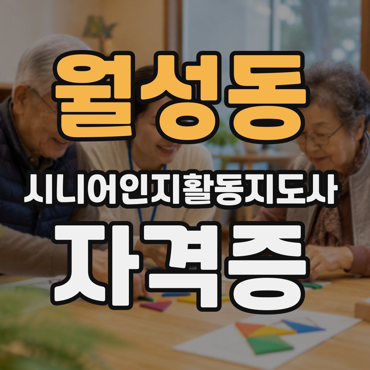 월성동 시니어인지활동지도사 자격증