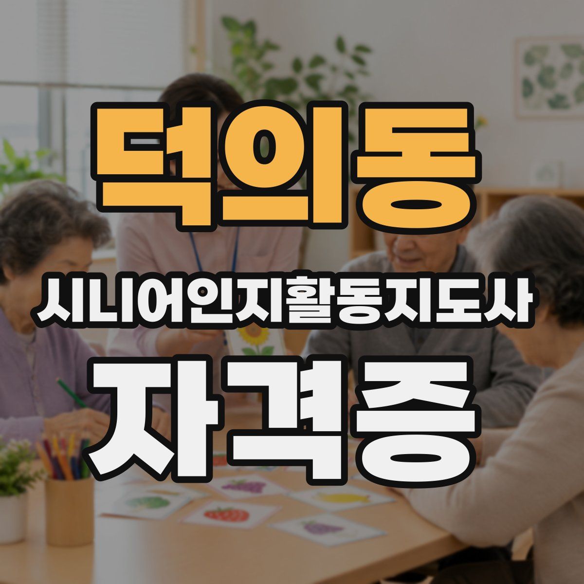 덕의동 시니어인지활동지도사 자격증