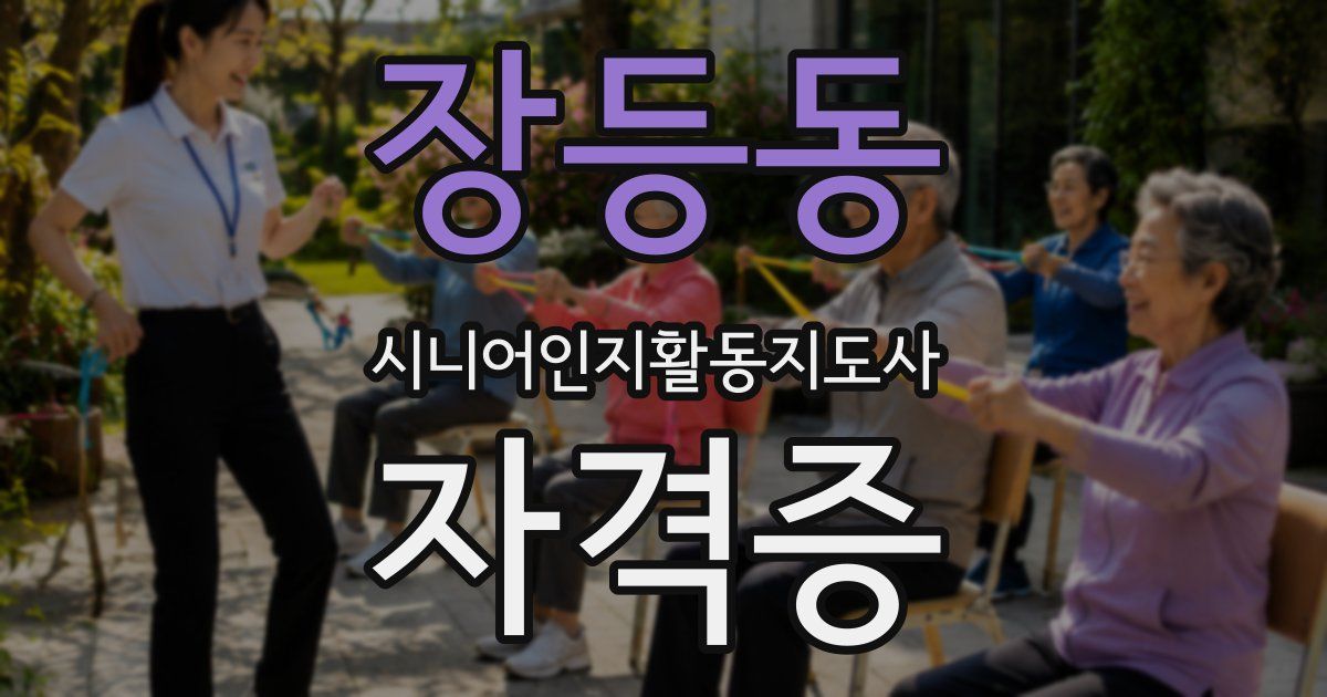 장등동 시니어인지활동지도사 자격증
