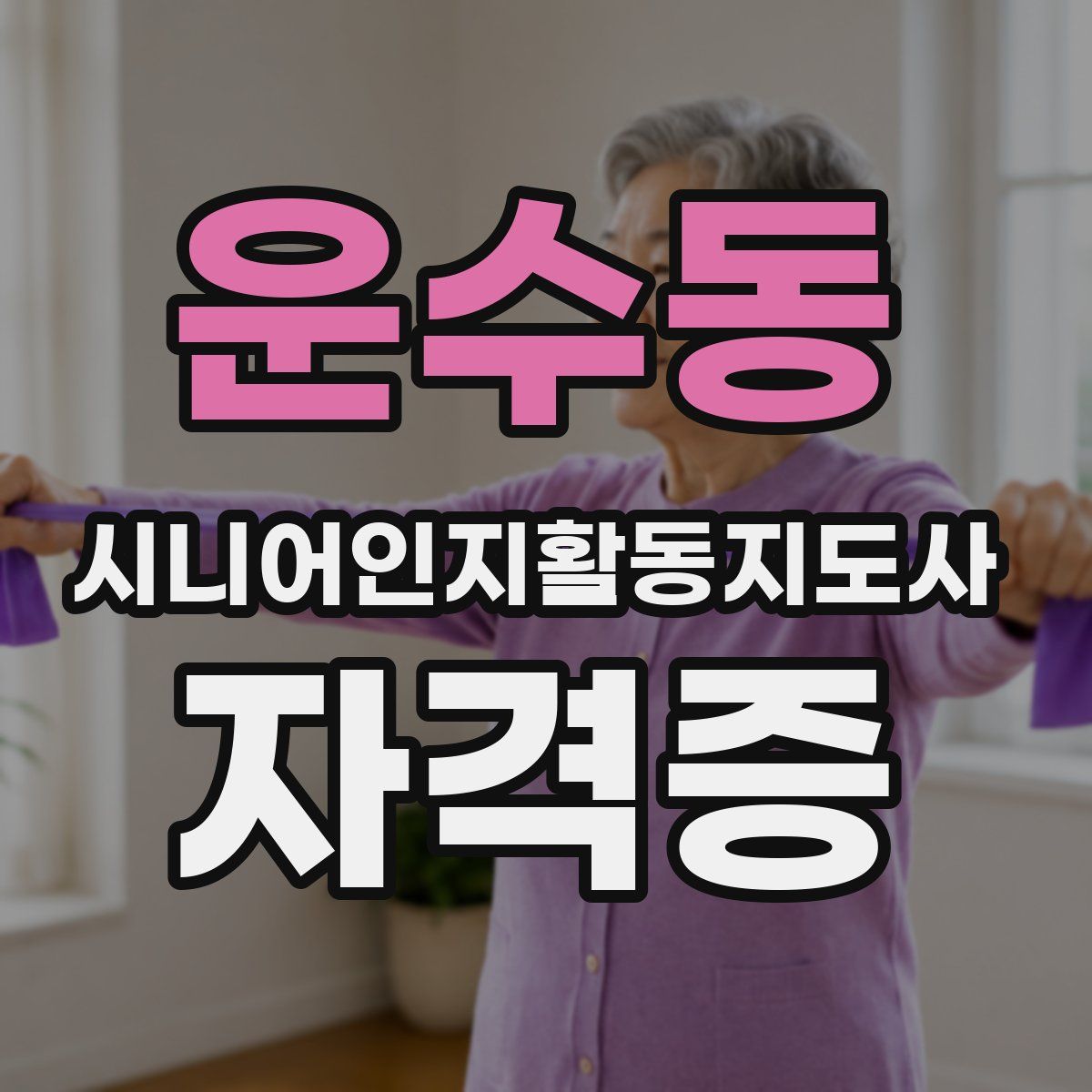 운수동 시니어인지활동지도사 자격증