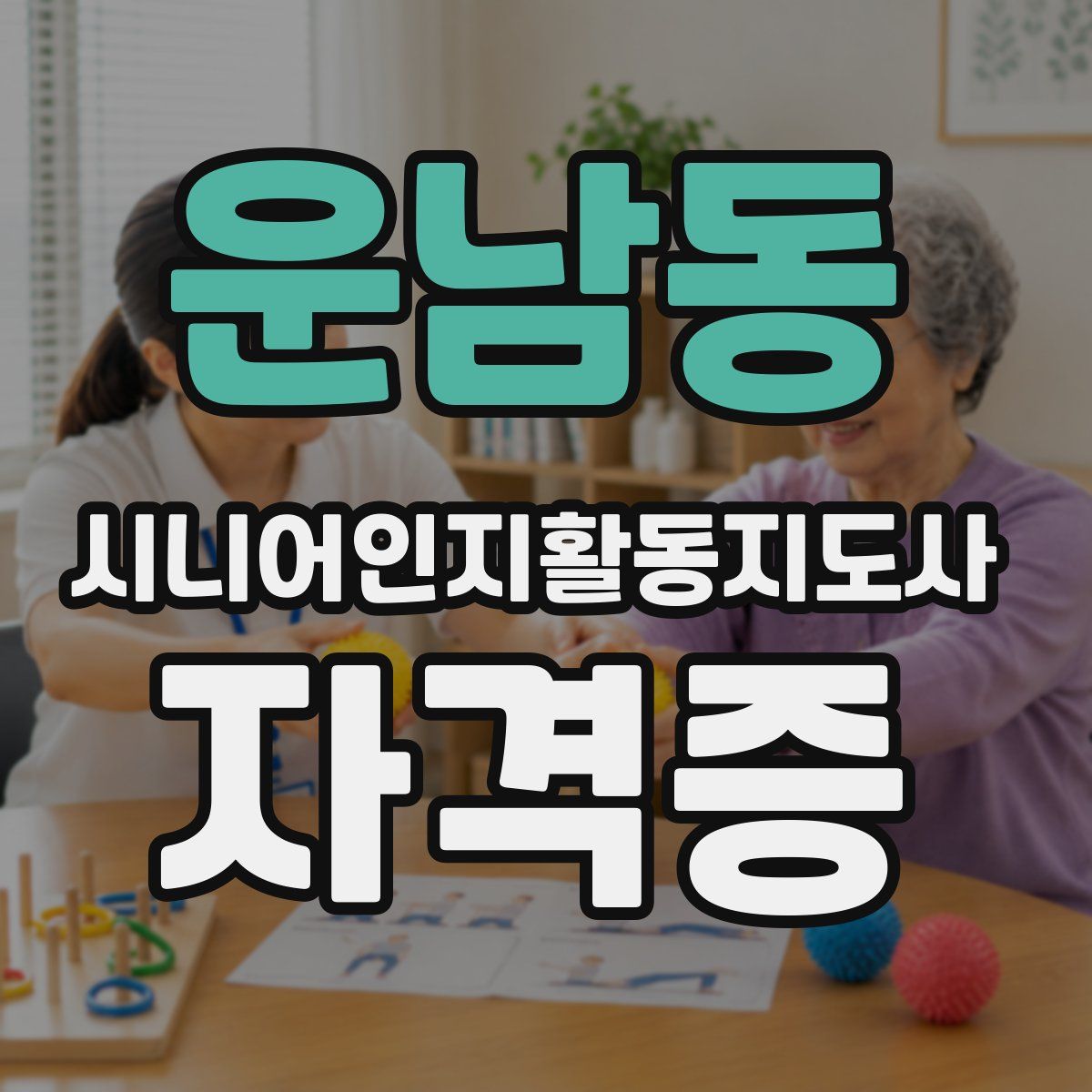 운남동 시니어인지활동지도사 자격증