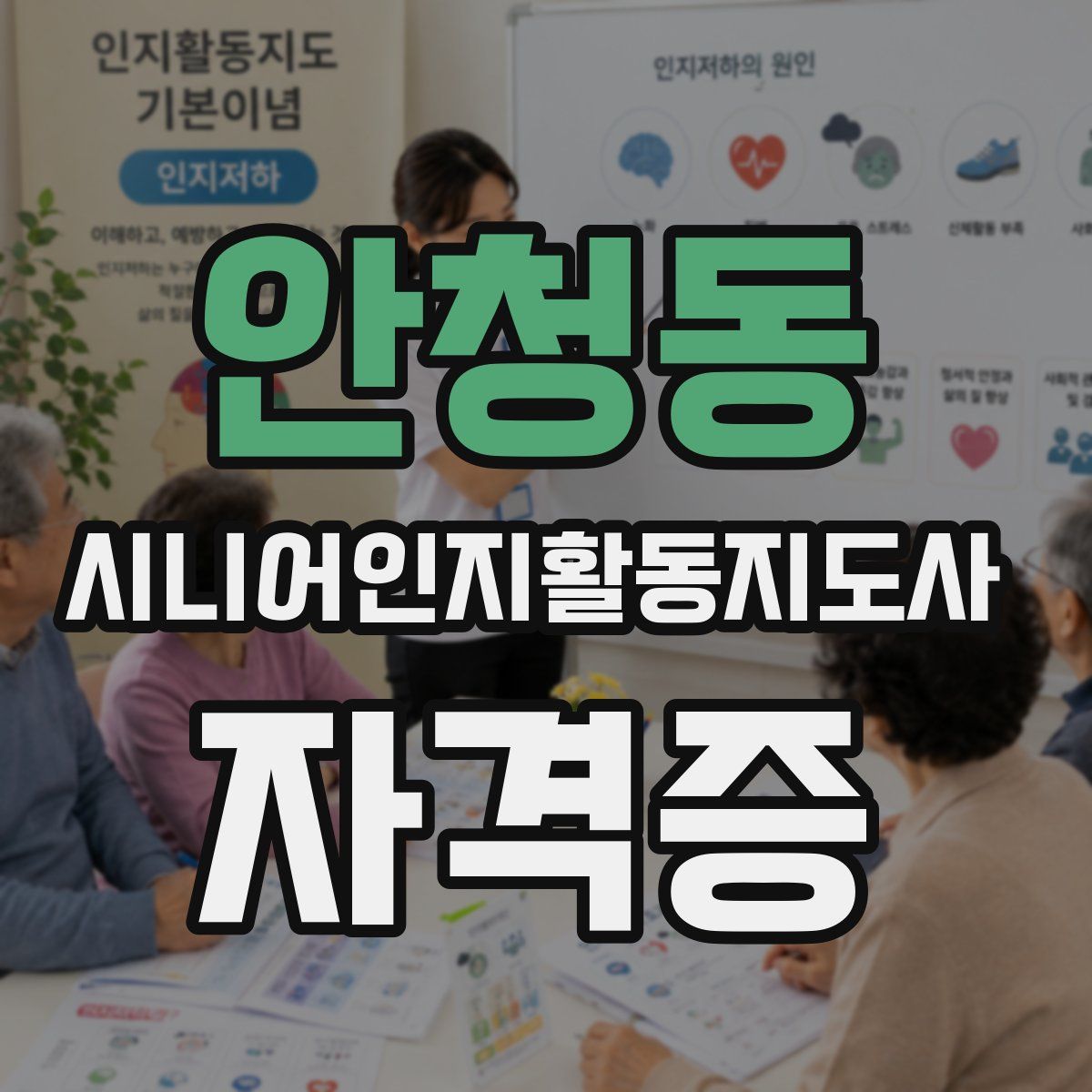 안청동 시니어인지활동지도사 자격증