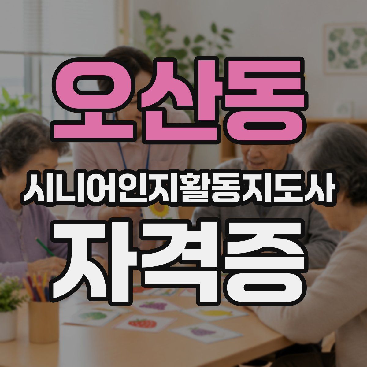 오산동 시니어인지활동지도사 자격증