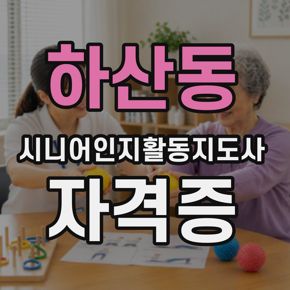 하산동 시니어인지활동지도사 자격증