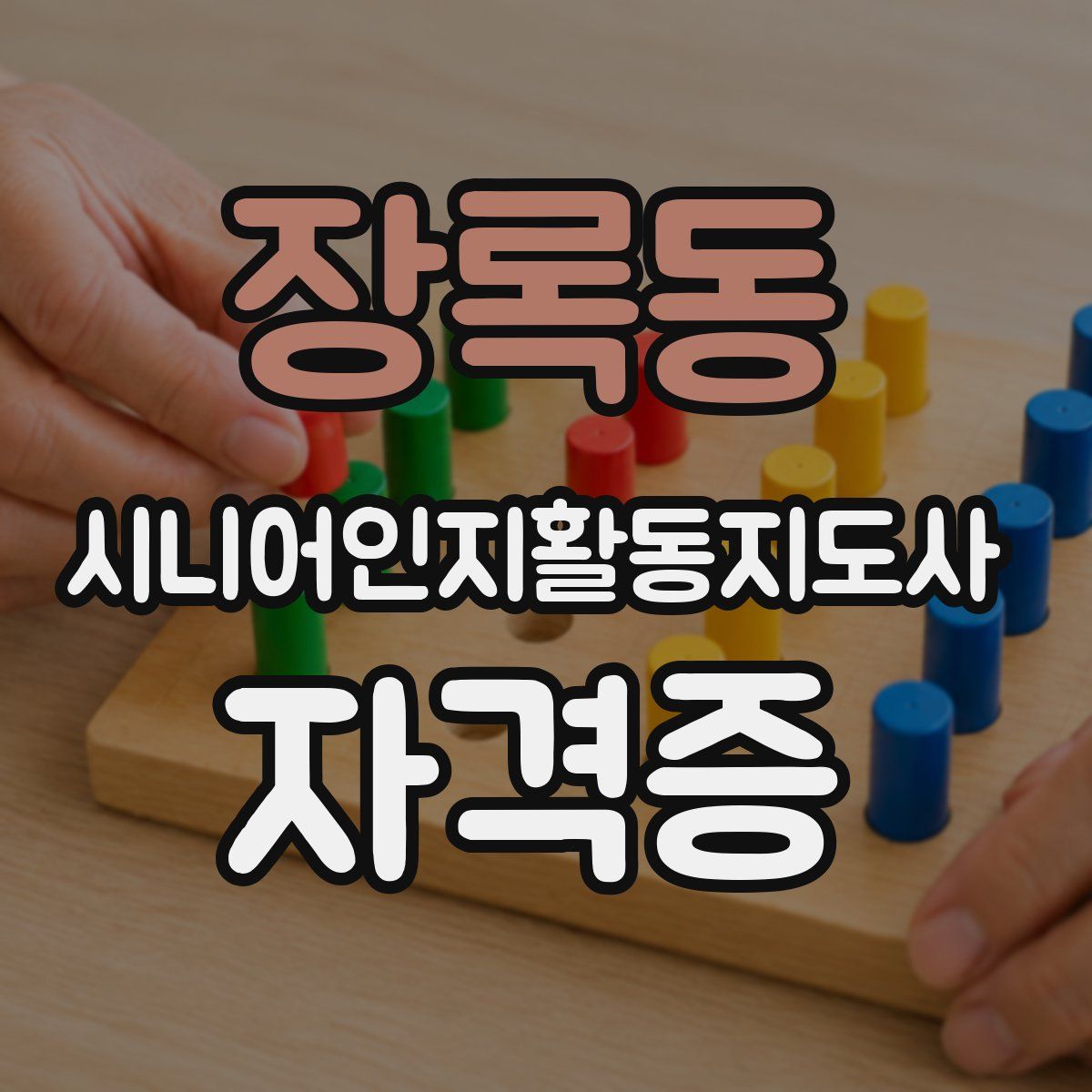 장록동 시니어인지활동지도사 자격증