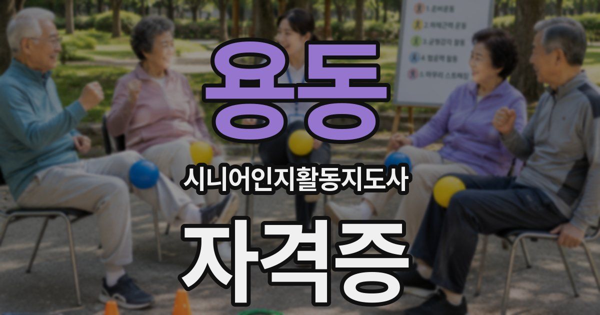 용동 시니어인지활동지도사 자격증