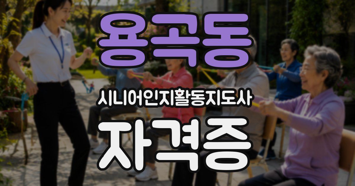 용곡동 시니어인지활동지도사 자격증