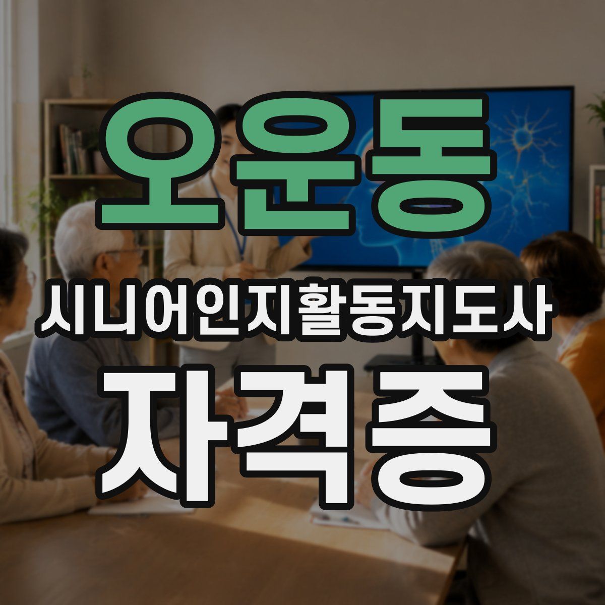 오운동 시니어인지활동지도사 자격증