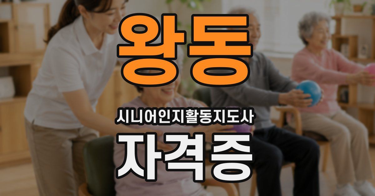 왕동 시니어인지활동지도사 자격증