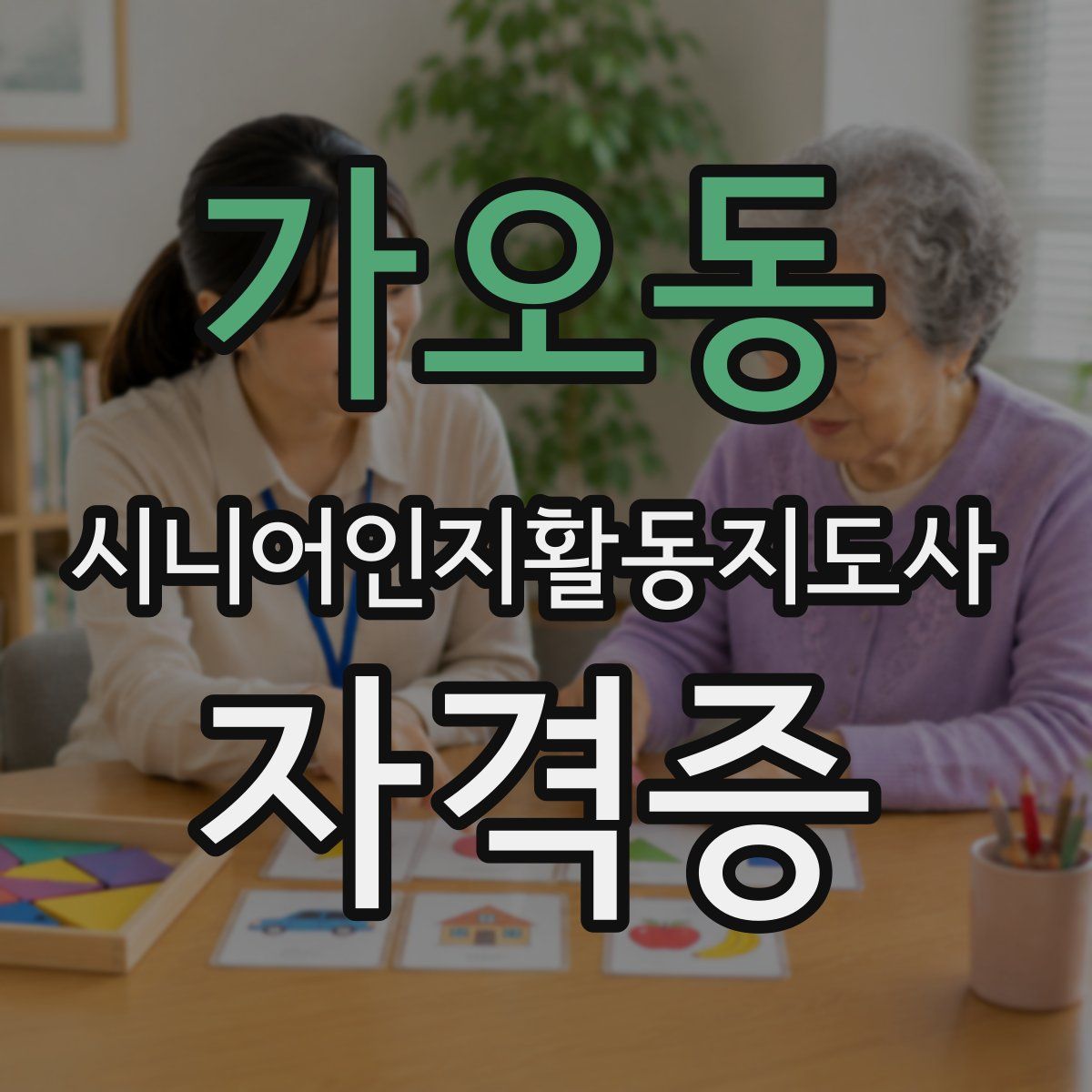 가오동 시니어인지활동지도사 자격증