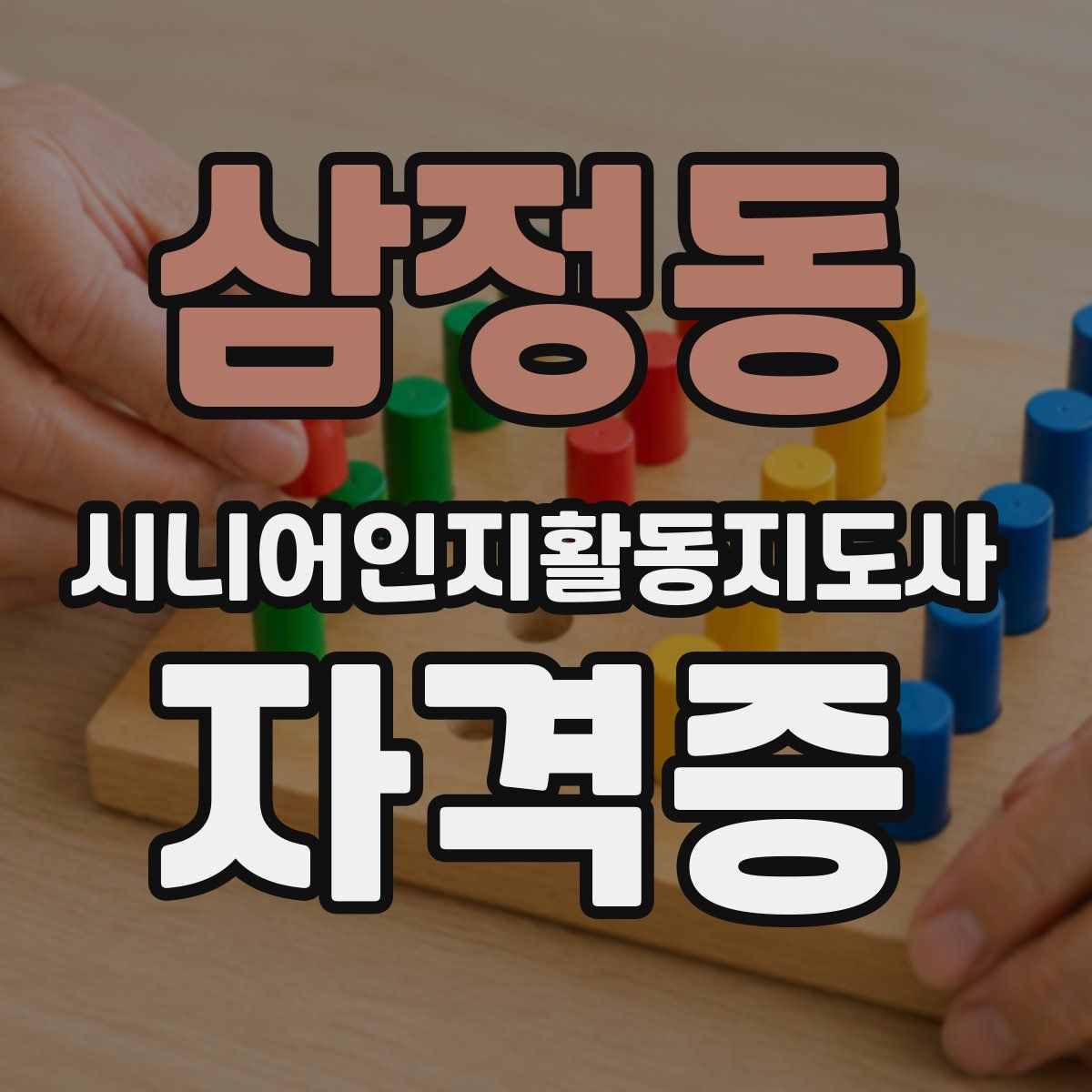 삼정동 시니어인지활동지도사 자격증