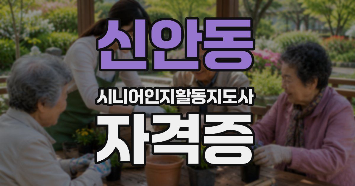 신안동 시니어인지활동지도사 자격증