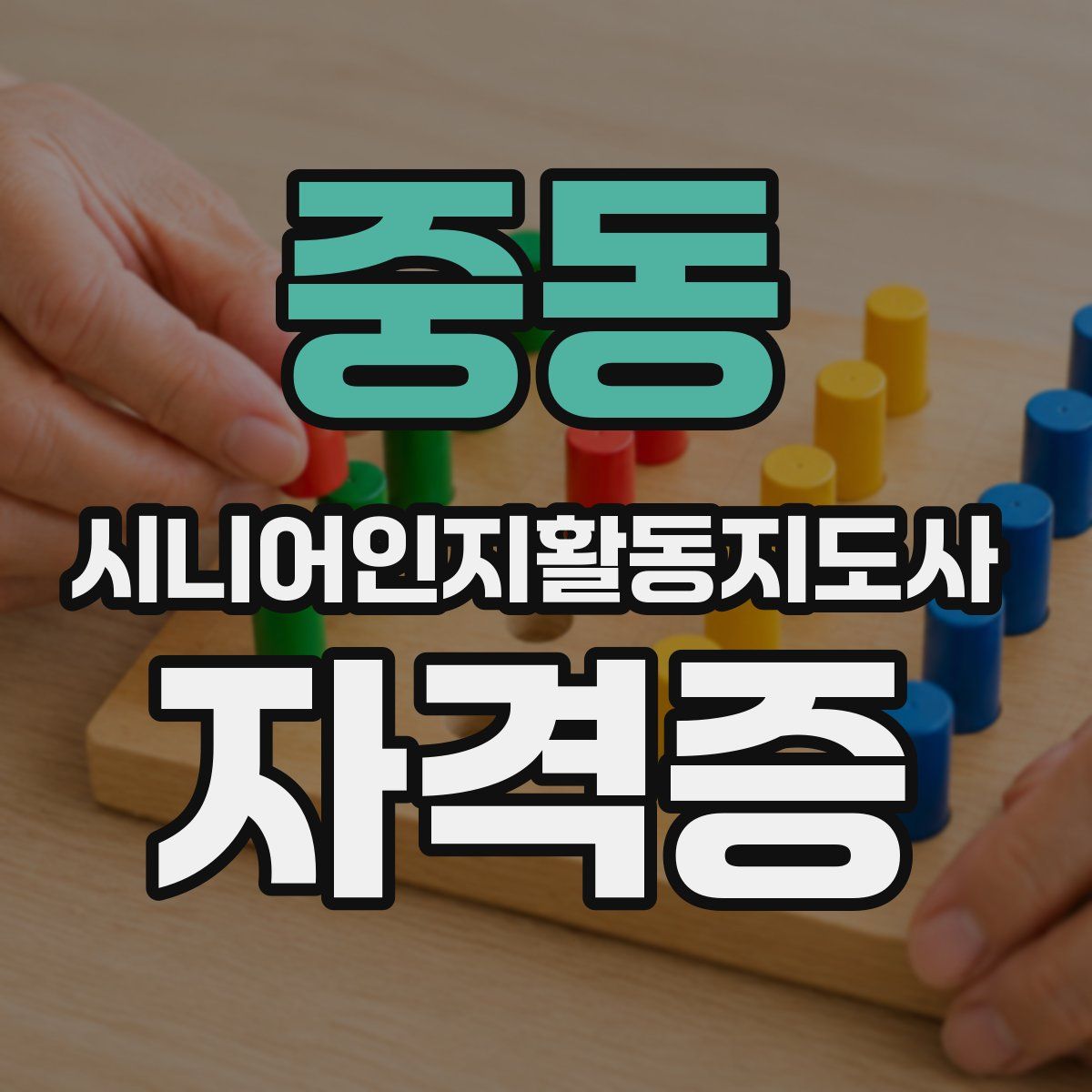 중동 시니어인지활동지도사 자격증