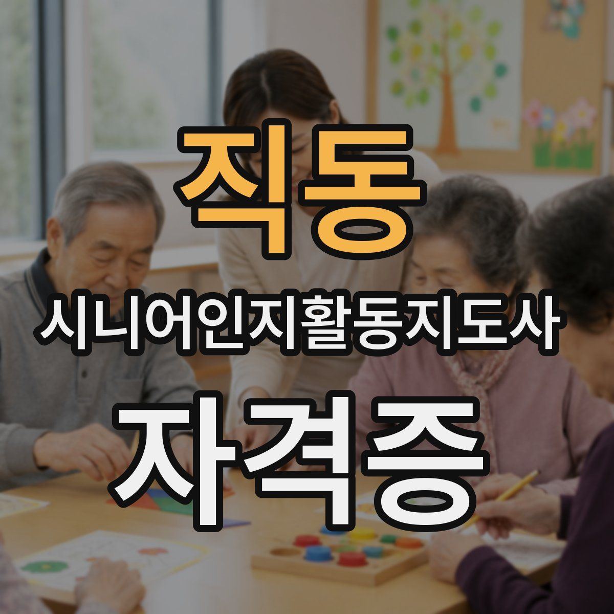 직동 시니어인지활동지도사 자격증